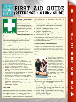 cover image of First Aid Guide (Reference & Study Guide)